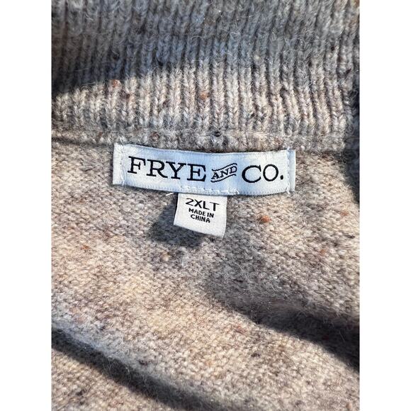 Frye and Co Sweater Mens Quarter Zip Pullover Cable Knit Grandpa Chunky Autumn - Picture 6 of 7